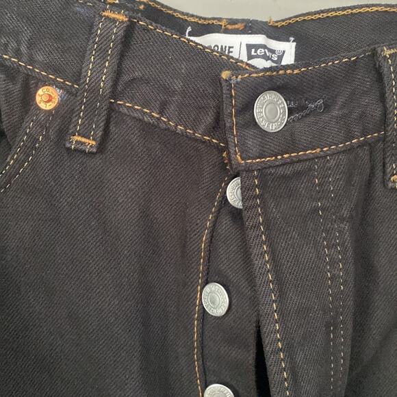 RE/DONE x LEVI’s Slim Leg High Rise Stove Pipe Jean Black Denim NWT Grunge 24 0 - Picture 10 of 14